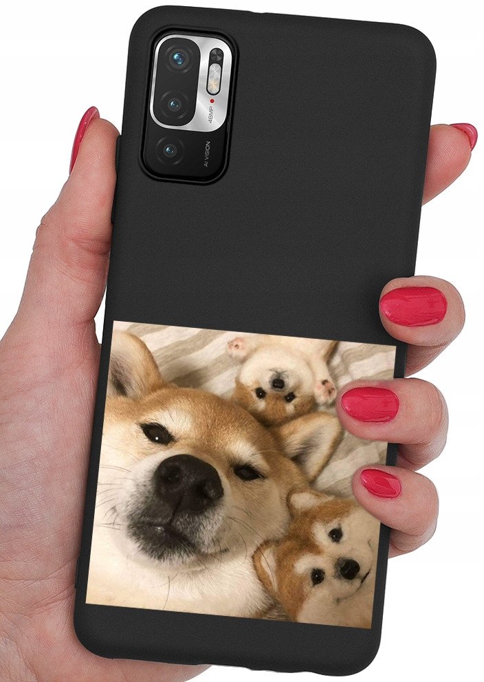 ETUI do Xiaomi Redmi Note 10 5G CASE WZORY | SILIKONOWE MATT CASE +SZKŁO 9H