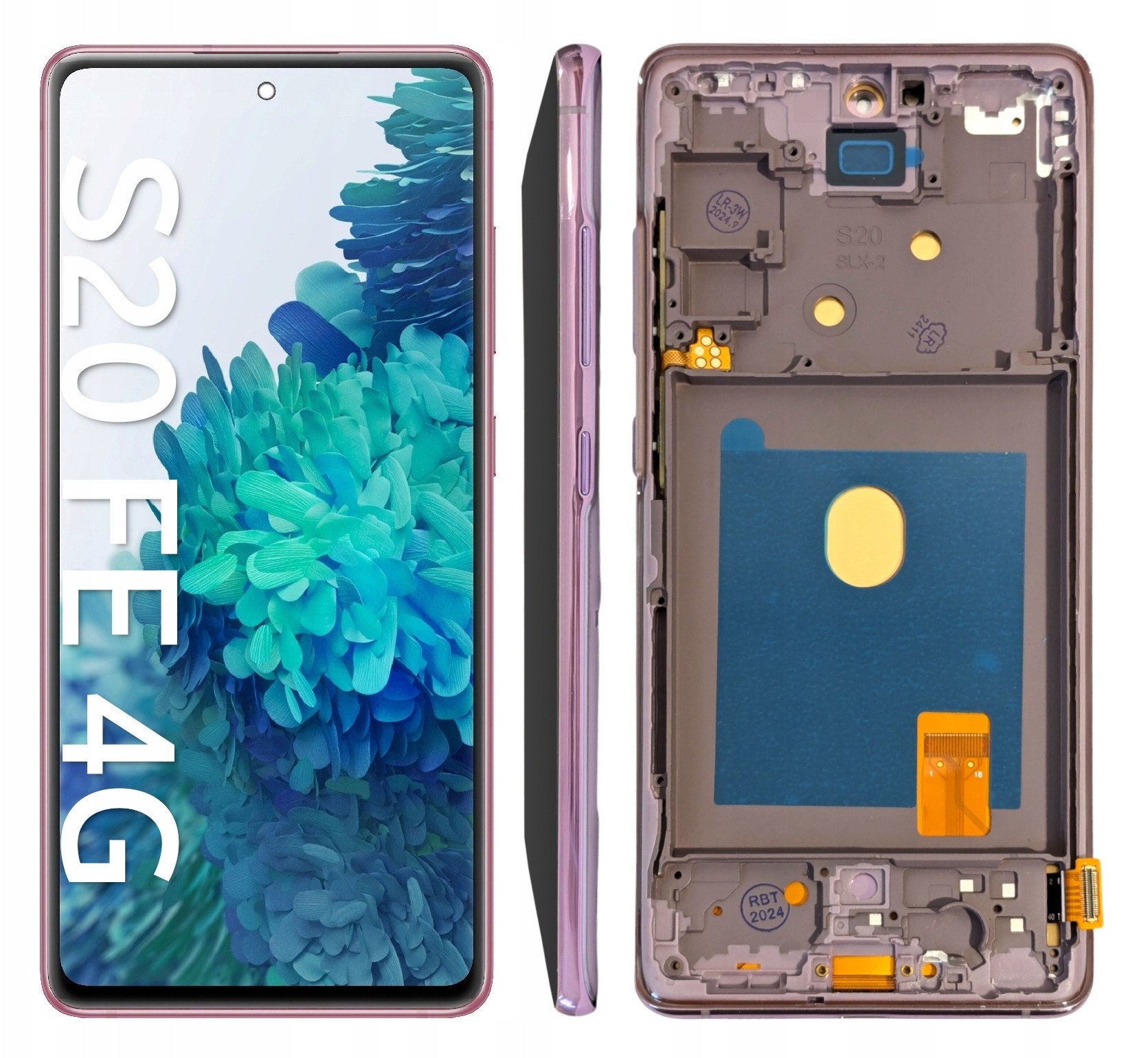 WYŚWIETLACZ EKRAN LCD DO SAMSUNG S20 FE 5G OLED RAMKA RÓŻOWA