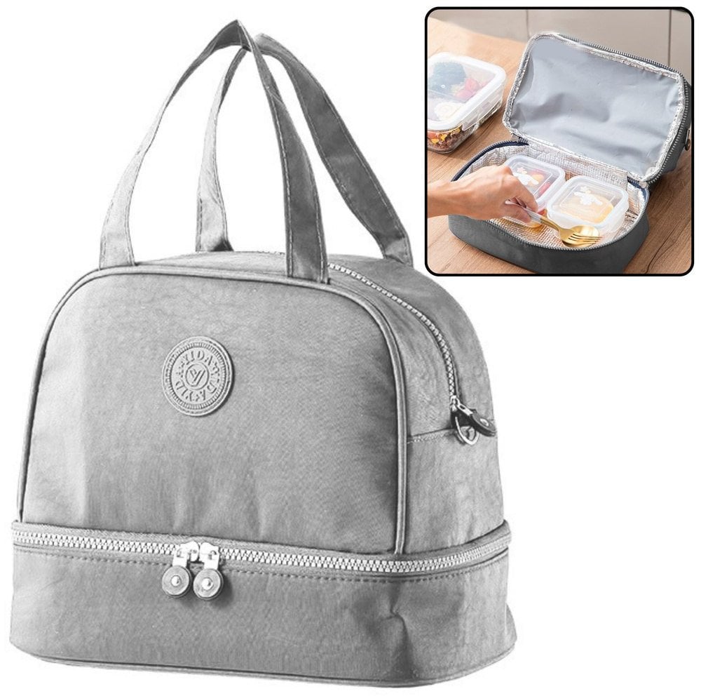 Torba Termiczna Izolacyjna Śniadaniowa Pas z Regulacją Srebrna 27cm