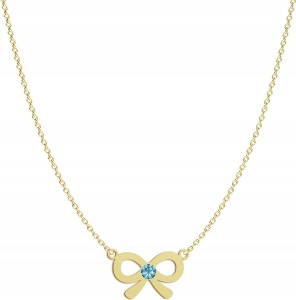 Radziszewska Jewellery Pozłacany Naszyjnik KOKARDKA DEDYKACJA GRATIS