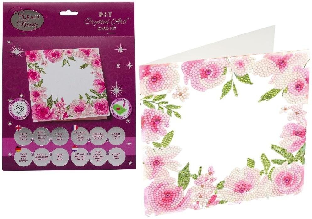 Pro Kids Diamentowa mozaika ramka kwiatowa 18x18cm