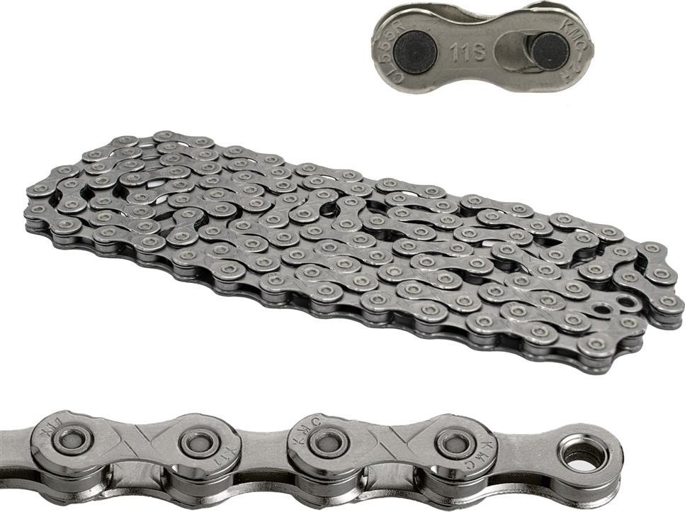KMC Łańcuch KMC X11, 11-rzędowy, 118 ogniw, spinka CL555R, szary