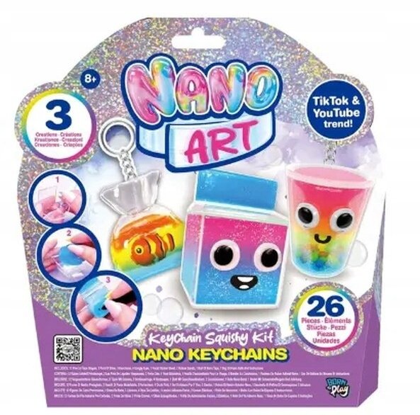 NANO ART Squishy Kit Brelok, zestaw kreatywny