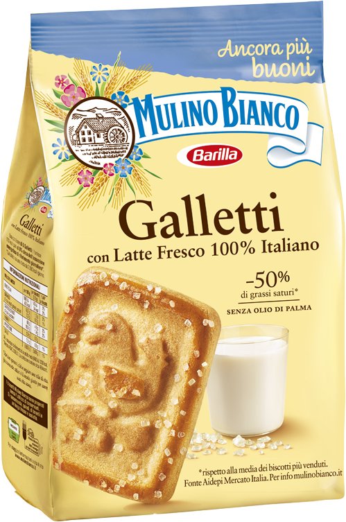 Ciastka mleczne z cukrem Galetti 350g - Mulino Bianco