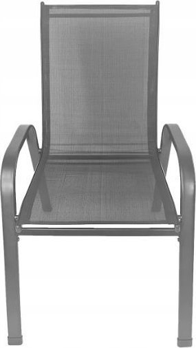 Krzesło ogrodowe metalowe nowoczesne składane MINORKA szary