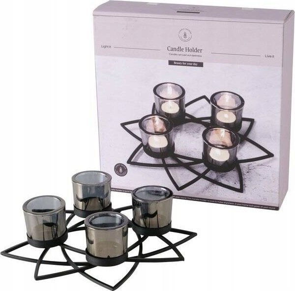 Boltze Metalowy stroik świecznik ELENYI, wys. 8 cm