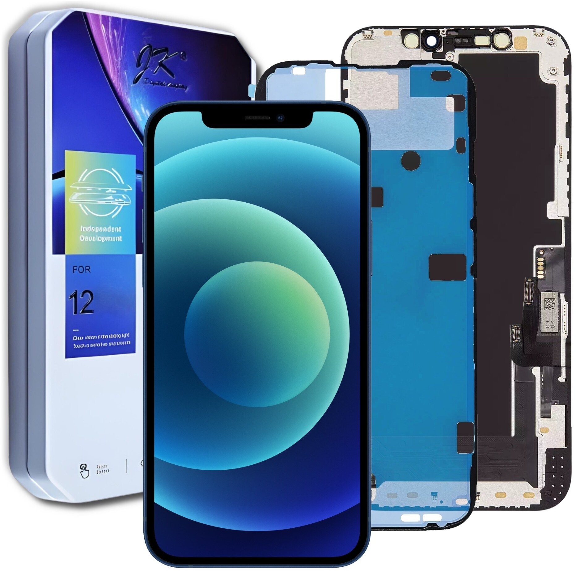 Wyświetlacz do iPhone 12 / 12 Pro LCD Ekran + Uszczelka Incell wersja JK