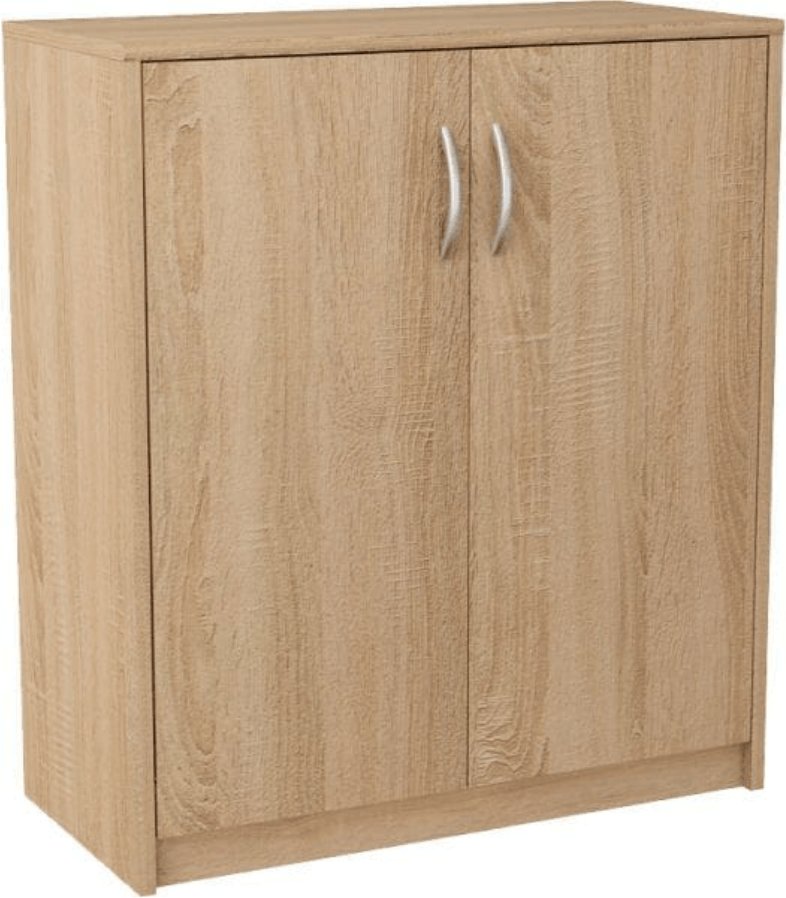 Meble Bestseller Komoda dwudrzwiowa Classic, 74x35x85 cm, dąb sonoma, mat | TYLETEGOTU