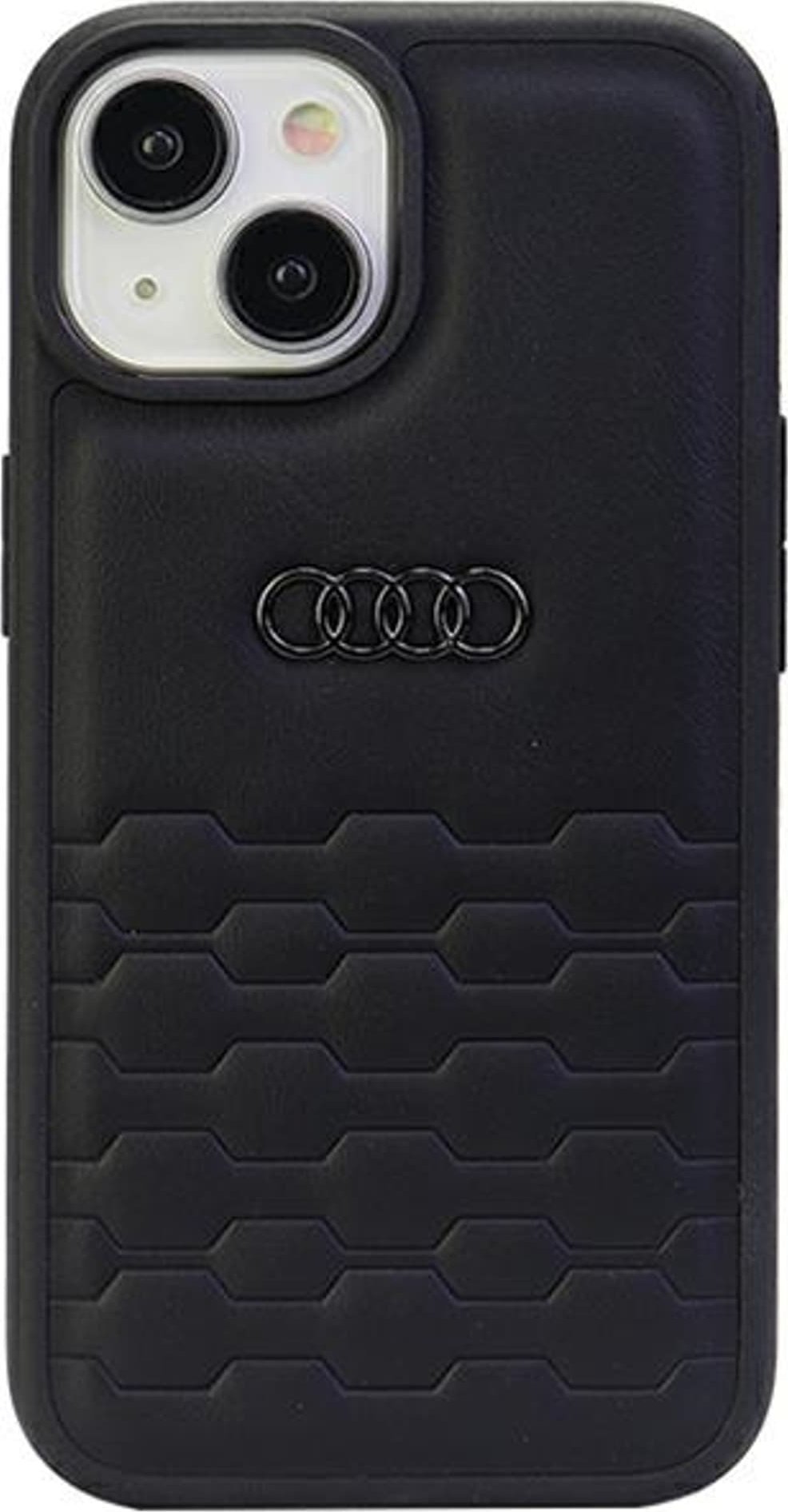 Audi GT Synthetic Leather iPhone 15 / 14 / 13 6.1" czarny/black hardcase AU-TPUPCIP15-GT/D2-BK