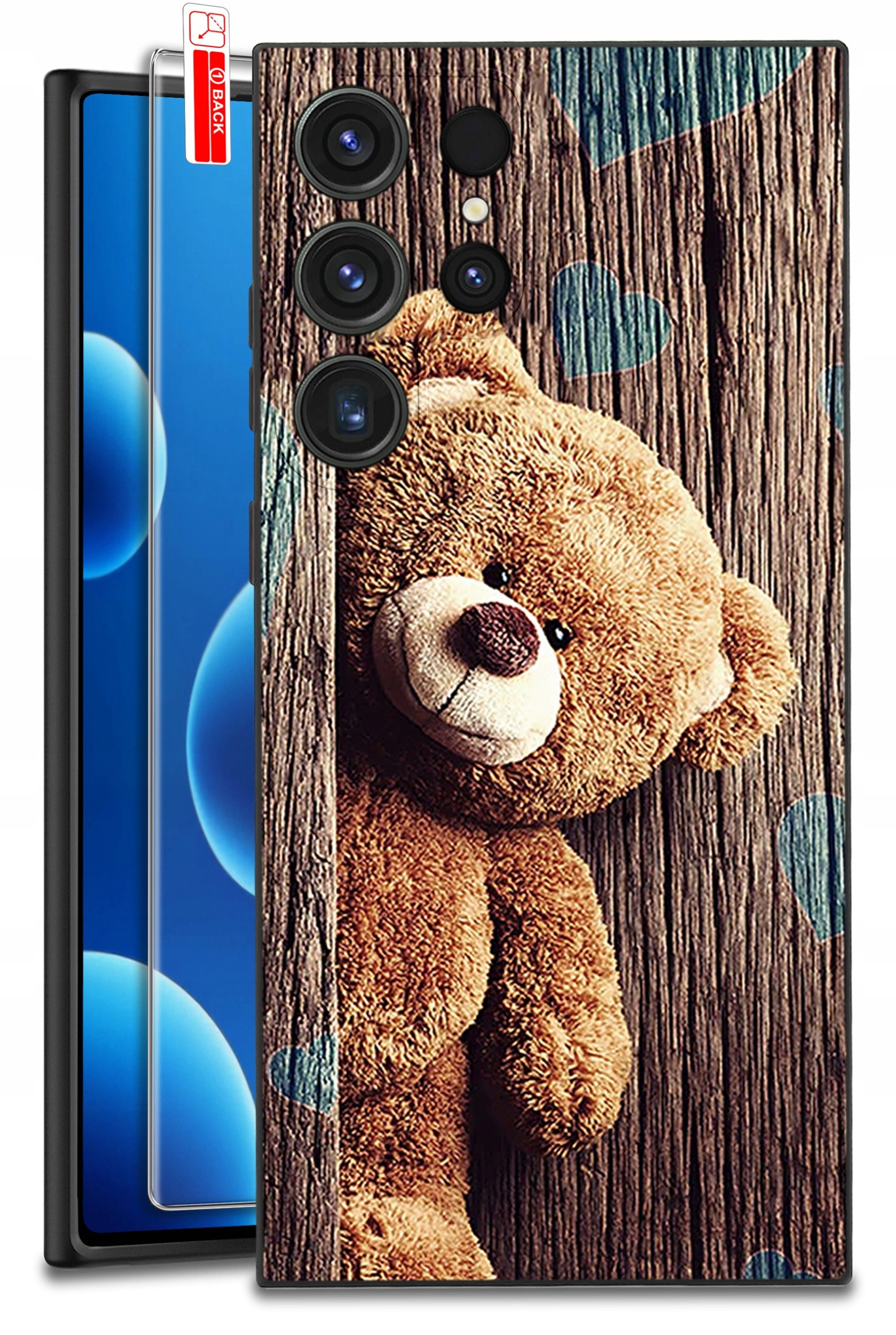 ETUI do Samsung Galaxy S24 Ultra | WZORY | SILIKONOWE MATT CASE + SZKŁO 9H