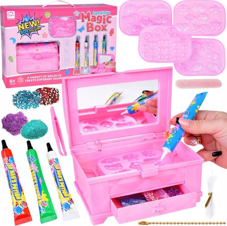 Zestaw kreatywny do robienia biżuterii koraliki Magiczne światło ZA5465