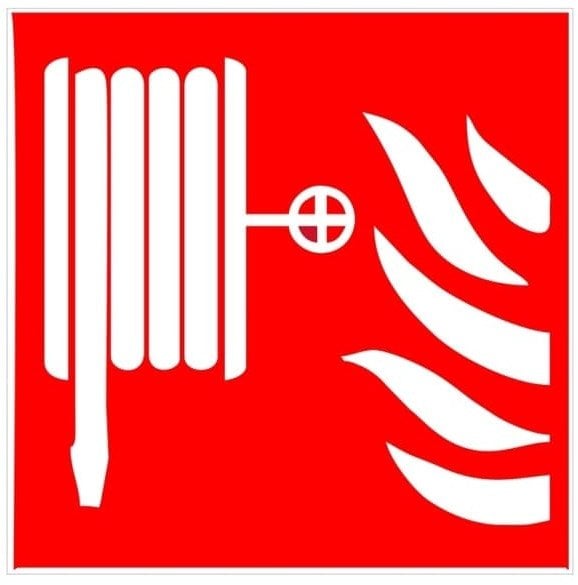 STICKER FIRE HOSE SET 135X135MM