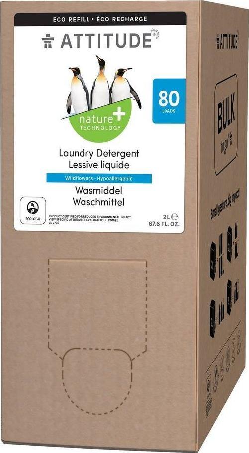 Attitude , Płyn do prania, wildflowers, 80 prań, 2L