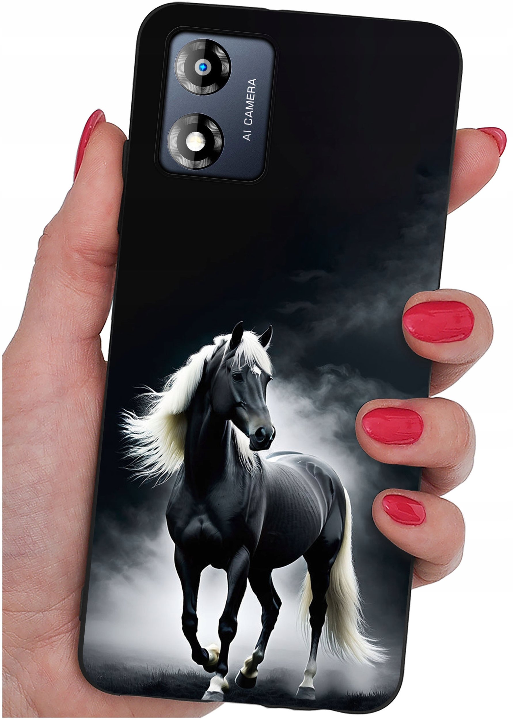 Etui do Motorola Moto E13 WZORY |SILIKONOWE MATT CASE + SZKŁO 9H