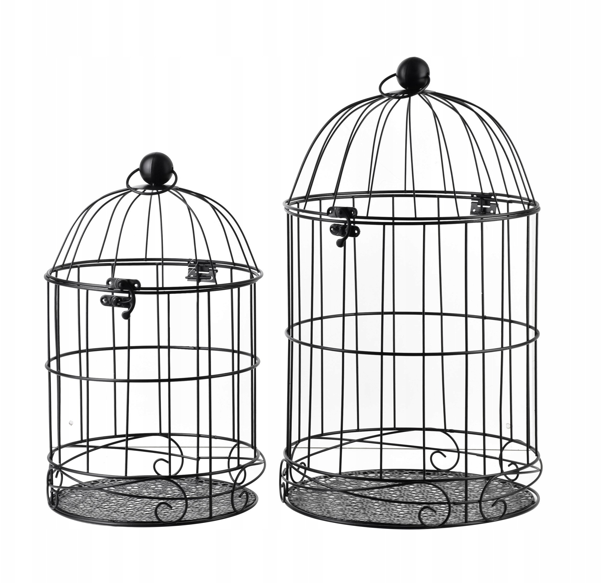 MARLISE Komplet 2 klatki dekoracyjnel:śr.30xh54CM m:śr.25xh42cm