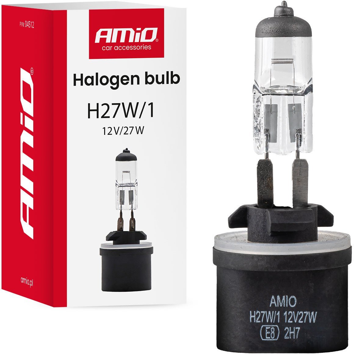 Żarówka halogenowa h27w/1 880 12v 27w pg13 amio-04512