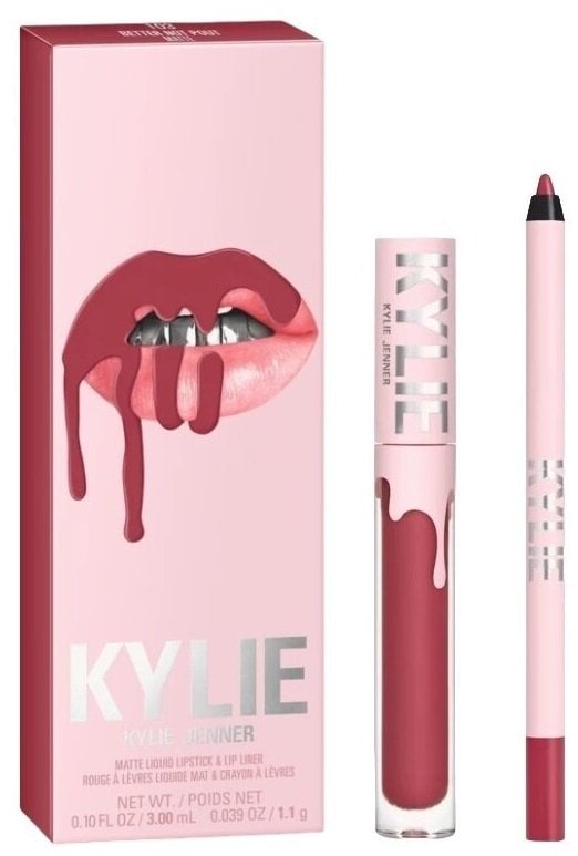 Set Kylie Cosmetics: By Kylie, Liquid Lipstick, 103, Better Not Pout, 3 ml + By Kylie, Pencil, Lip Liner, Better Not Pout, 1.1 g For Women