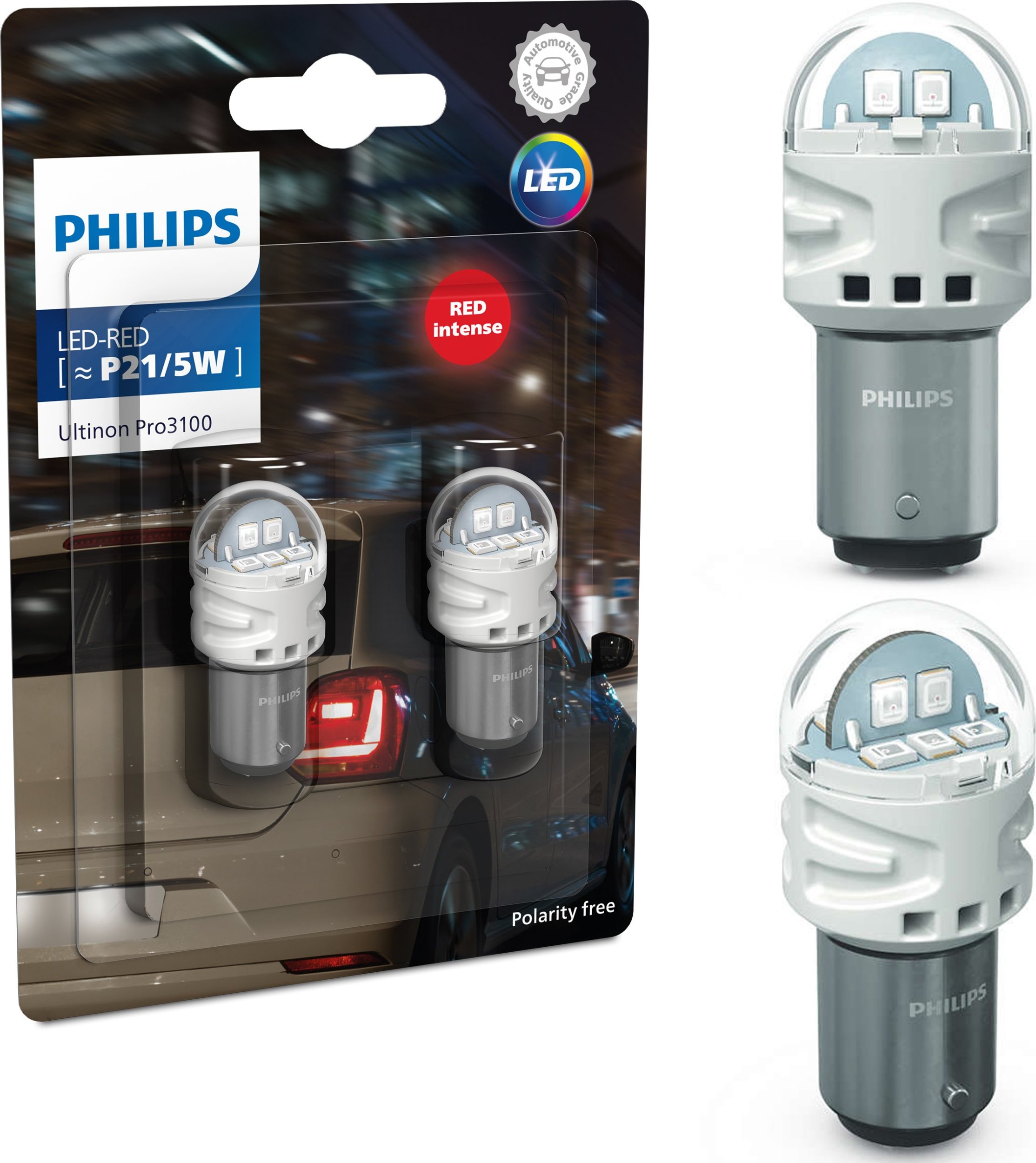 Osram Żarówki LED PHILIPS Ultinon Pro3100 P21/5W RED