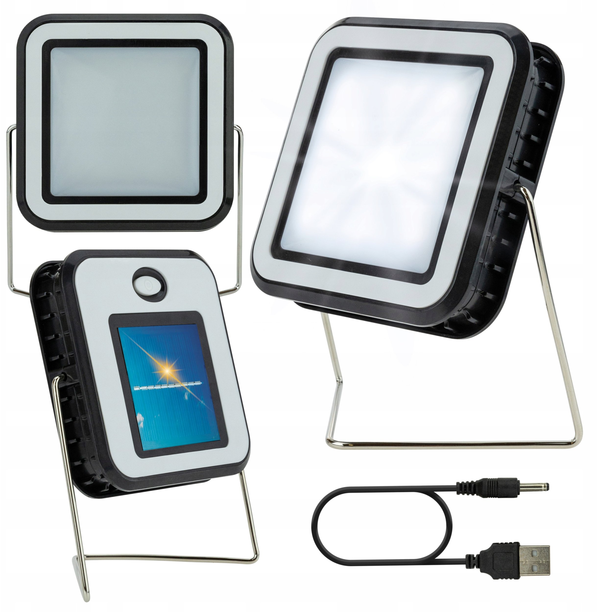 Lampa solarna kempingowa Led + USB VERGIONIC