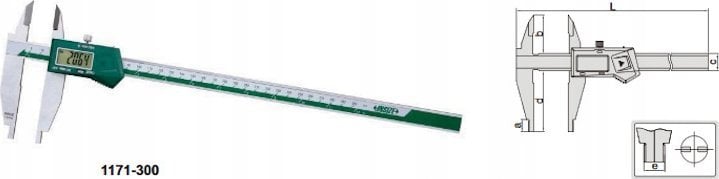 Insize SUWMIARKA 300 CYFR. 12 3V/DATA 2-STR.