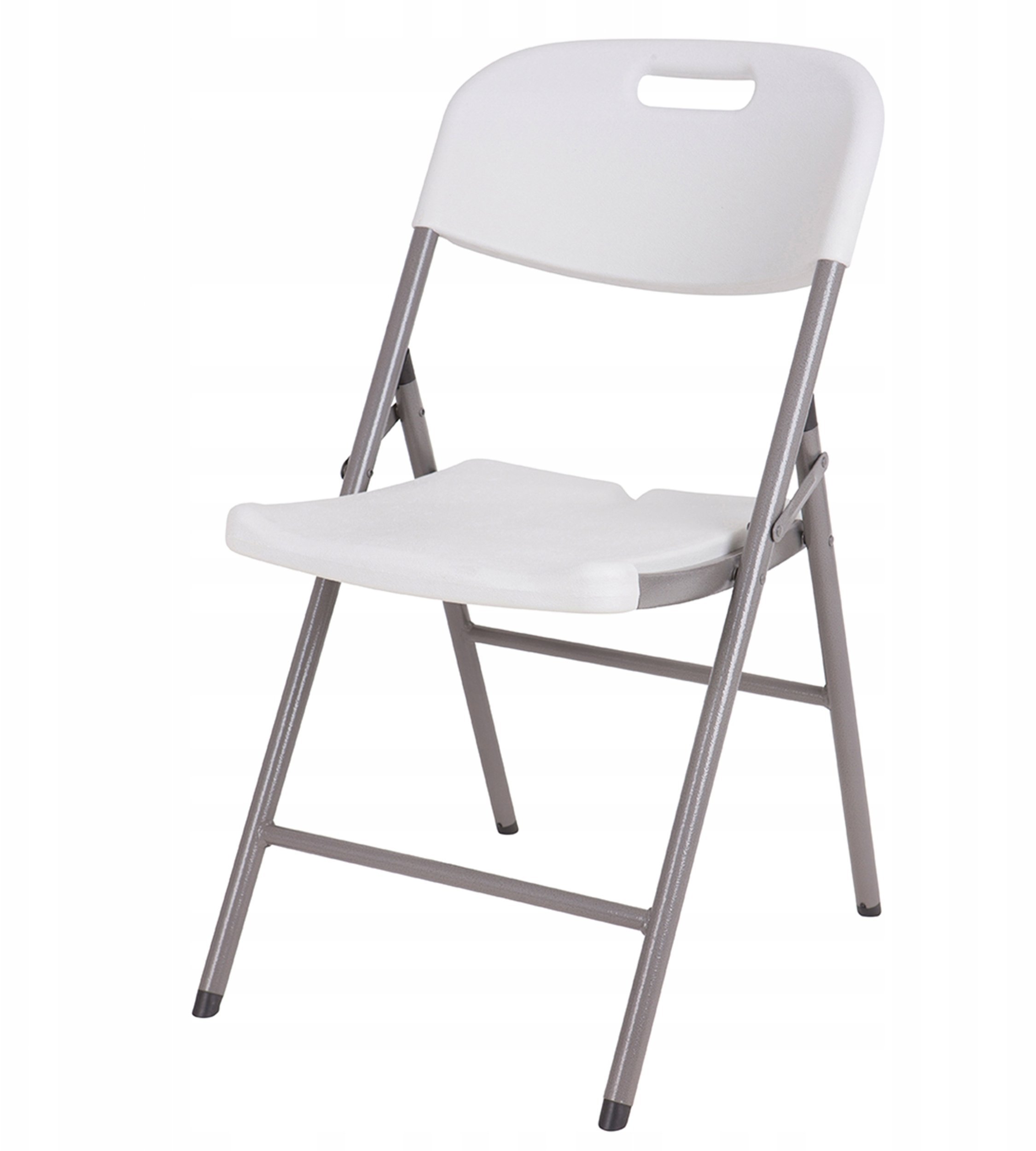 KRZESŁO SKŁADANE OGRODOWE TURYSTYCZNE WĘDKARSKIE CATERINGOWE BIAŁE NA TARAS