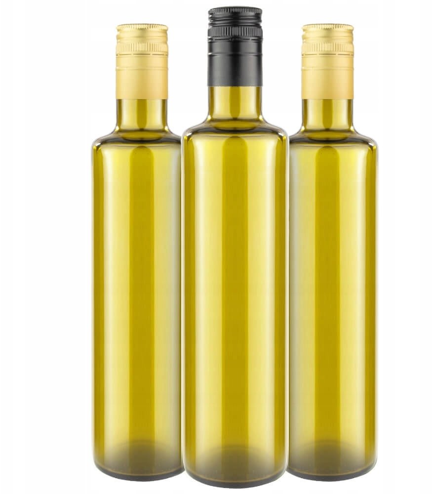 10x Butelka DORICA OLIWKOWA 500ml na oliwę sok + ZAKRĘTKA