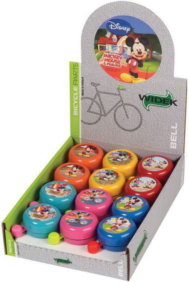 Widek Dzwonek Rowerowy MICKEY MOUSE Mix Kolorów Pudełko 12 szt (WDK-1214)
