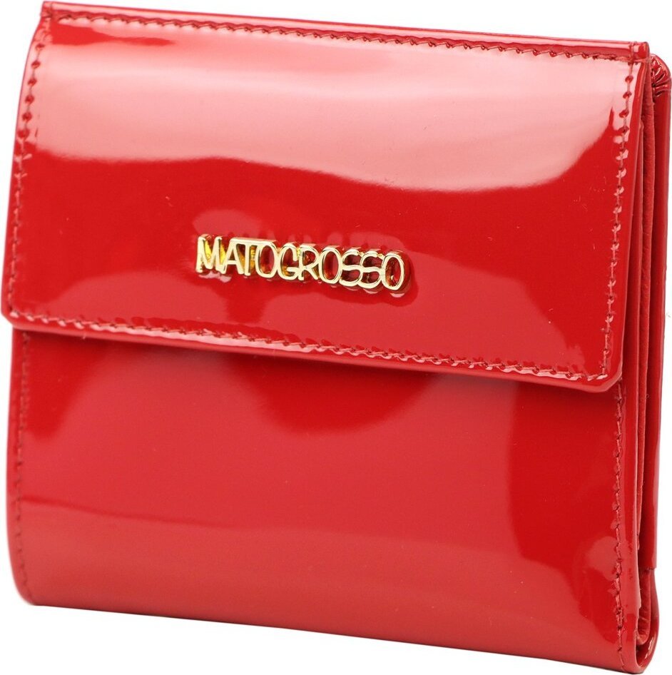 Mato Grosso Lakierowany damski portfel z naturalnej skóry Mato Grosso 0614-402 RFID NoSize