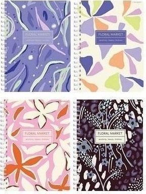 Kołozeszyt A5/80K kratka Floradelic (5szt) TOP2000