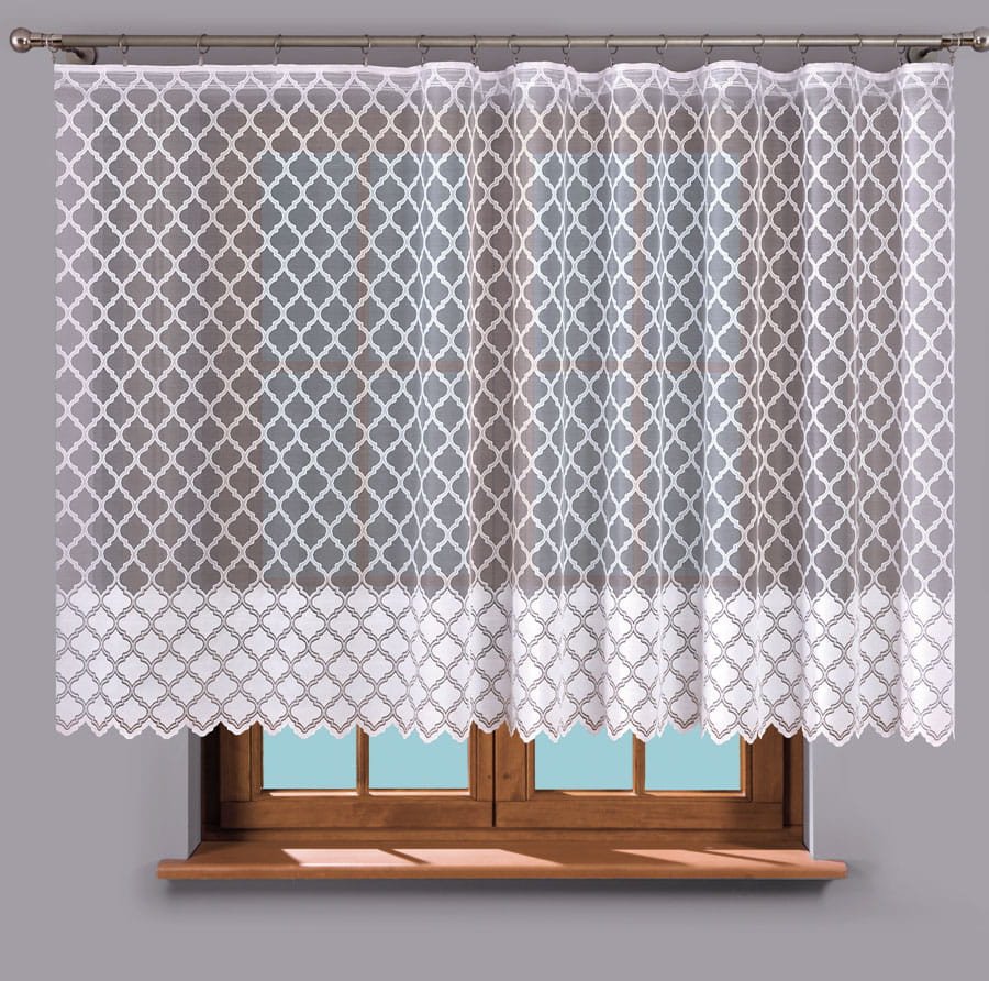 Firanka żakardowa 002503 / 160 cm biała.