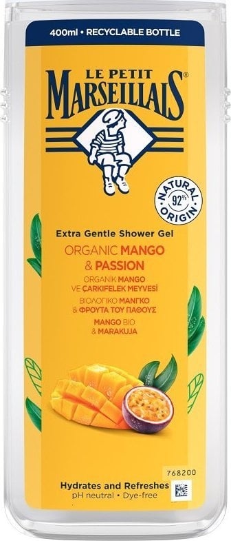 Le Petit Marseillais LE PETIT MARSEILLAIS_ Extra Gentle Shower Cream delikatny krem pod prysznic Mango 400ml