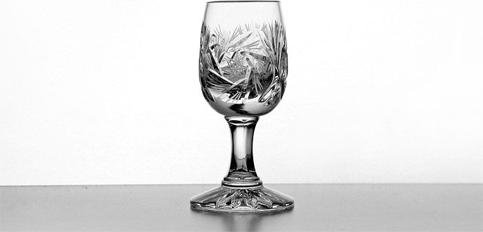 Zawiercie Huta Szkła Kieliszek kryształowy Zawiercie do wódki 25ml