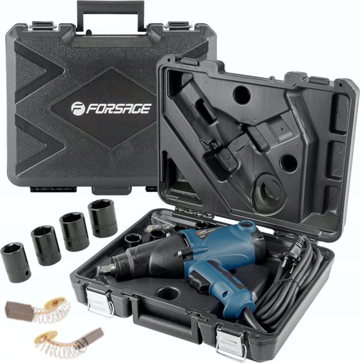 Klucz udarowy Forsage Elektryczny klucz udarowy 1/2" 500Nm 1010W + nasadki