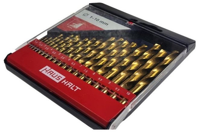 HSS TWIST DRILL SET 19PCS TITAN 1-10MM
