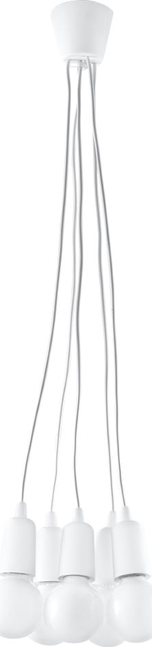 Lampa wisząca Sollux Lampa wisząca DIEGO 5 biała
