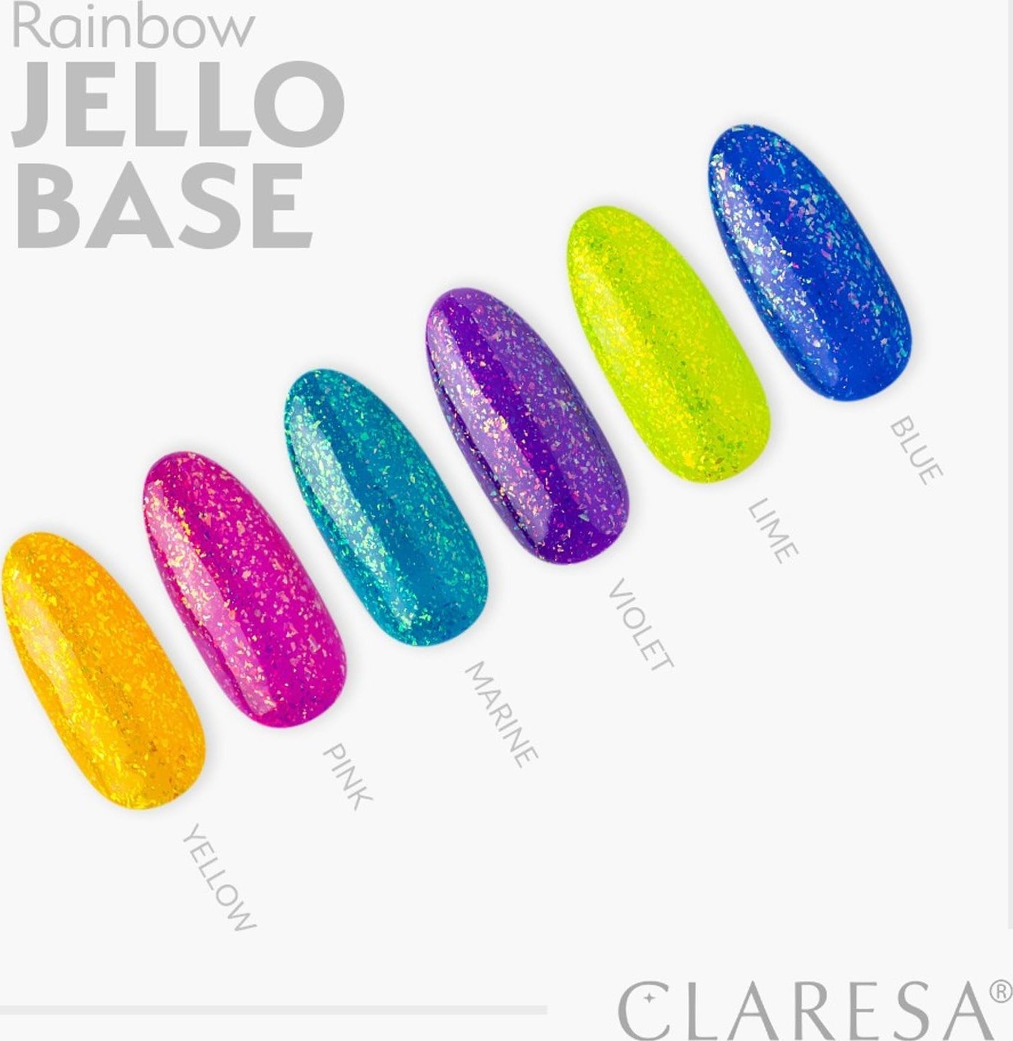 Claresa CLARESA Rainbow Jello Base Baza hybrydowa - Lime 5 g
