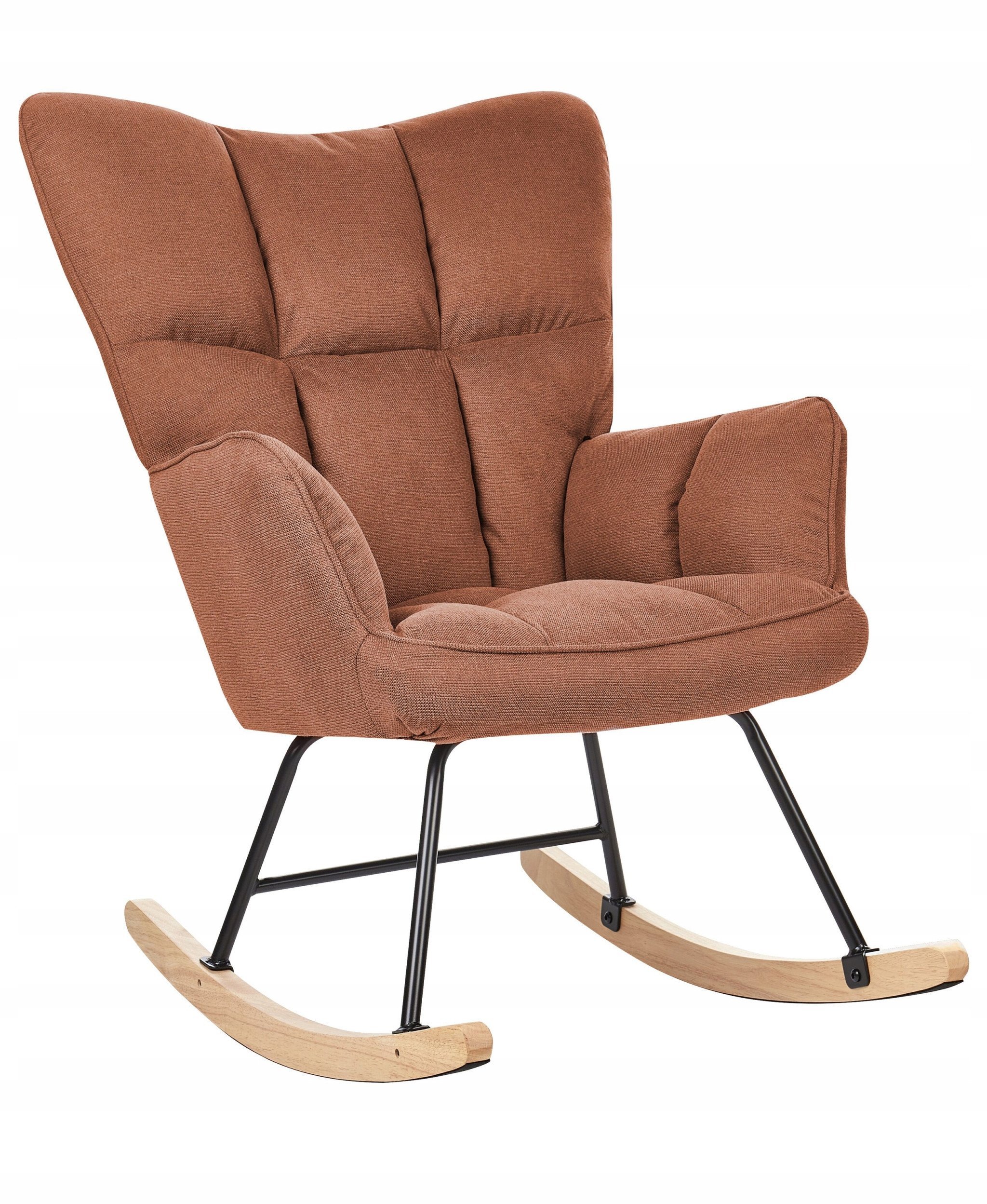 Beliani Fotel bujany OULU Brązowy