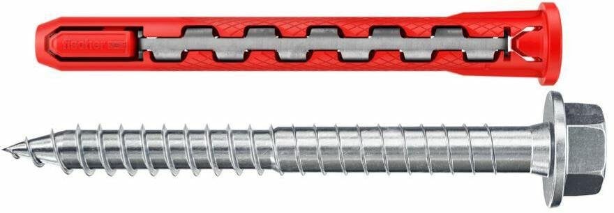 Kołki rozporowe uniwersalne HybridPower 10x90mm 2-składnikowe z łbem sześciokątnym TX40 / SW 13 7,0x89mm FISCHER 4szt