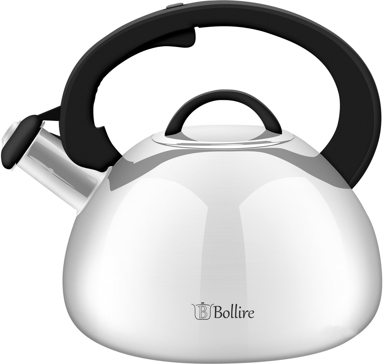 BOLLIRE whistling kettle, silver, 2.5 l