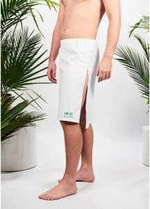 Kilt wiązany męski w 100% naturalna bawełna Yeye Biały XL