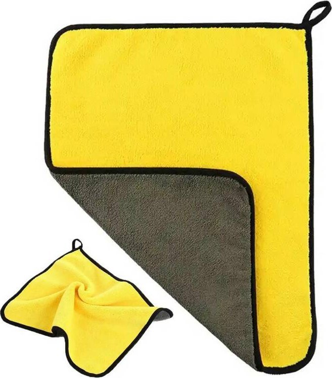 Aptel Szybkoschnący RĘCZNIK z Mikrofibry Szmatka 90x60cm żółto-szary BQ72