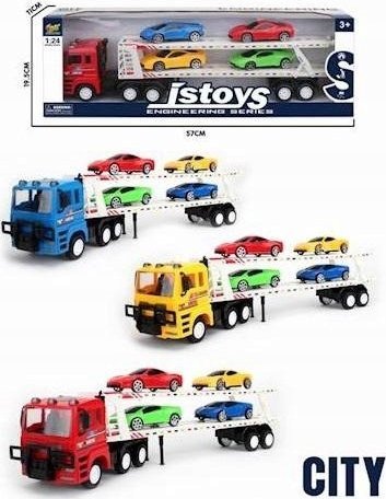 Maksik Laweta z zestawem aut JS898-33C mix