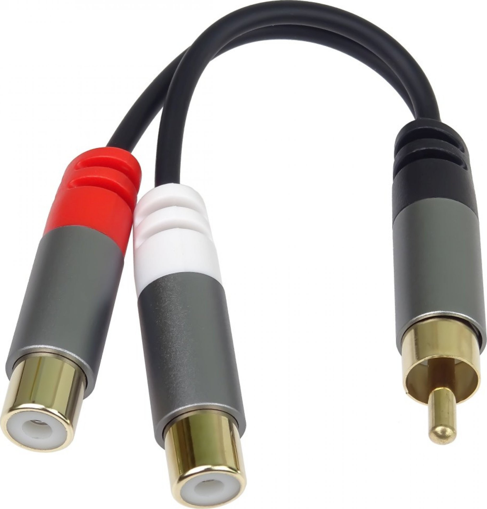 PremiumCord PremiumCord rozdvojka HQ CINCH Male - 2x CINCH Female 15cm