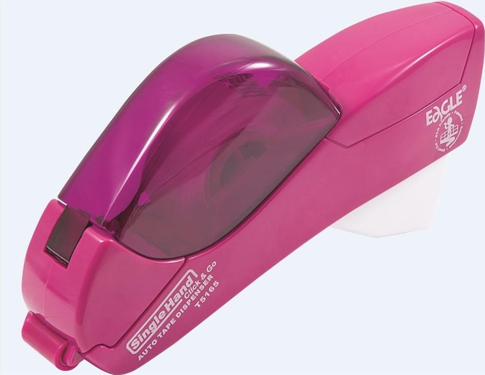 Eagle Uchwyt do taśmy T 5165 AB różowy + dwie rolki taśmy