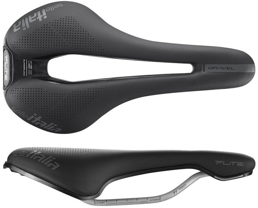 Siodło SELLE ITALIA FLITE BOOST GRAVEL TI316 SUPERFLOW S (id match S3), 228g, Czarne (NEW 2025)