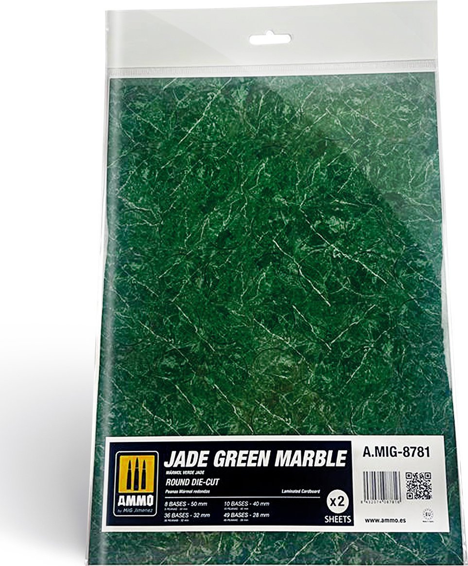 Vallejo Ammo: Jade Green Marble - Round Die-Cut (2)