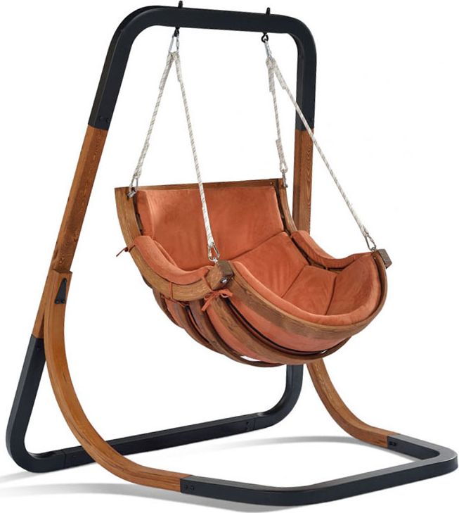 Elior Fotel wiszący bujany terracotta - Pasos 2X