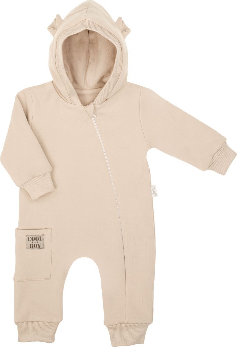 NICOL Kombinezon niemowlęcy pajac dresowy dla chłopca beżowy Teddy Nicol 92