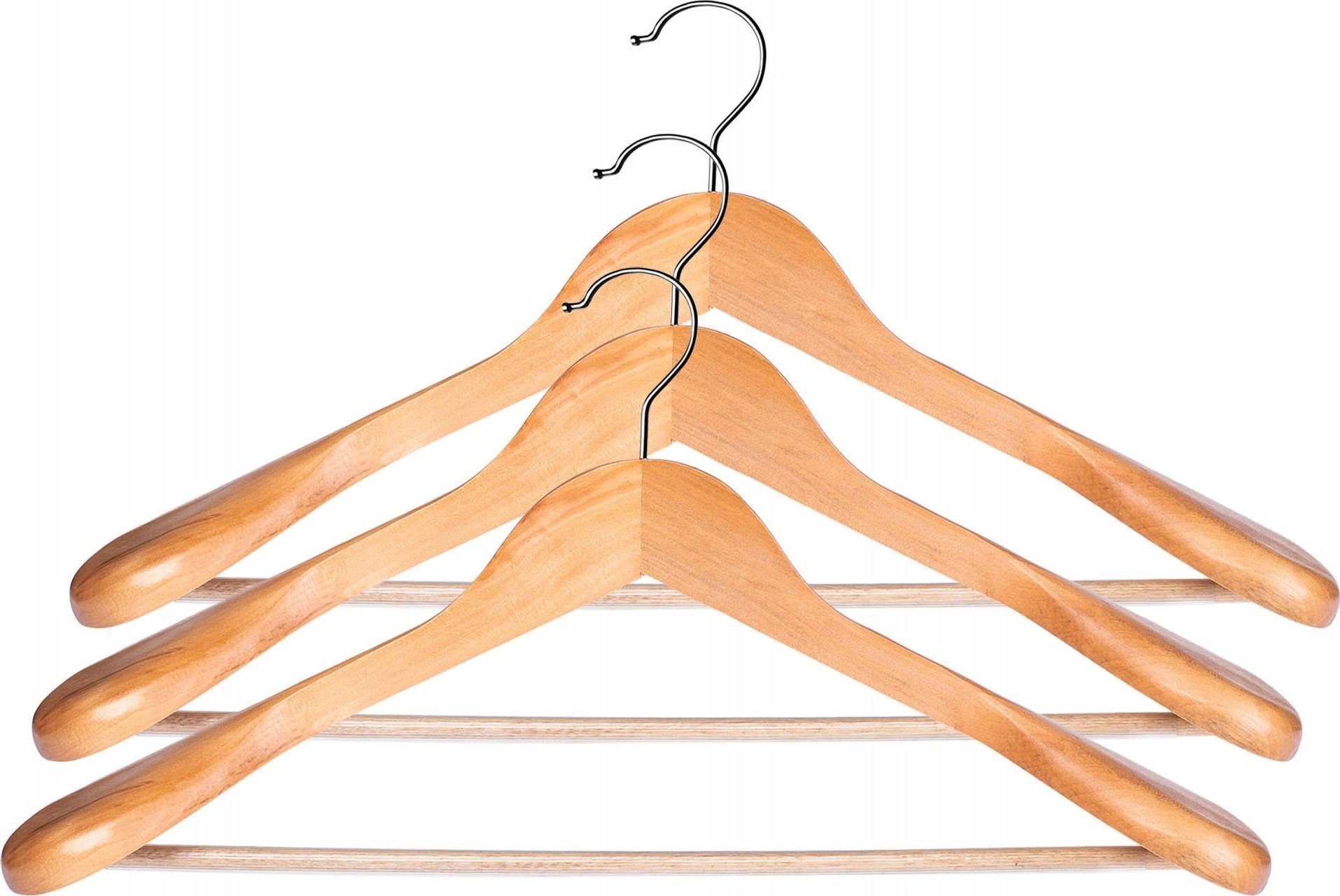 Kadax Wieszak Drewniany Na Ubrania Odzież Solidny 3szt