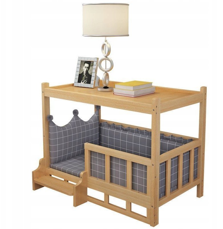 Szafka NOCNA POSŁANIE dla PSA KOTA Drewniana SCHODEK SYPIALNIA 75x50x65cm